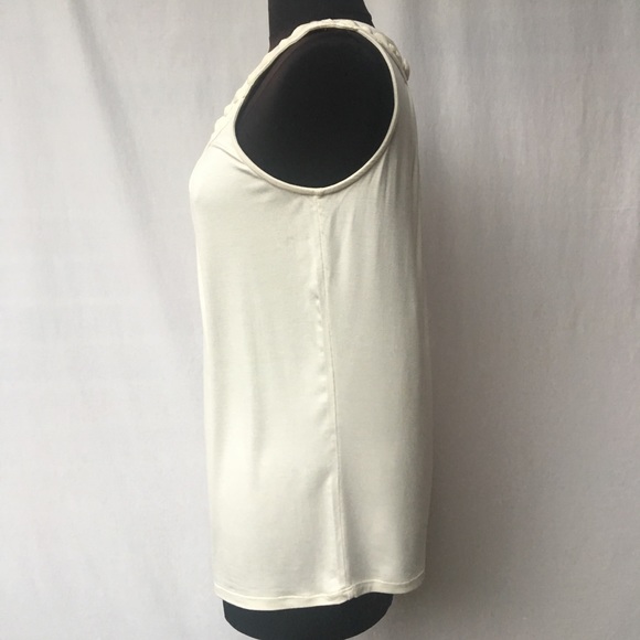 NWT Margaret Frances Cream Sleeveless Top SzMED - Picture 6 of 8